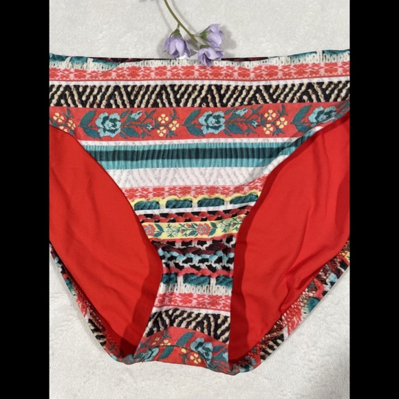 NEW Becca Tapestry Tab Side Hipster‎ Bikini Bottom in Mango [SZ Small ] - Picture 4 of 11